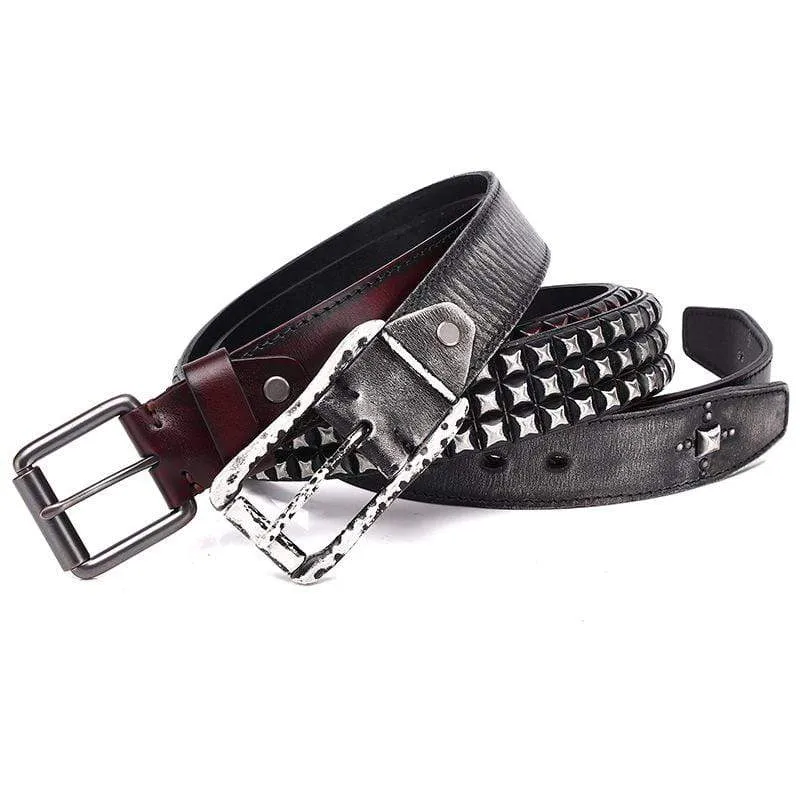 Gotische Diamantnietgürtel für Herren