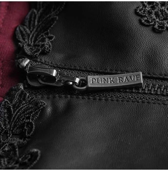 Frauen Gothic Lolita Lace Up Kunstleder Gürtel