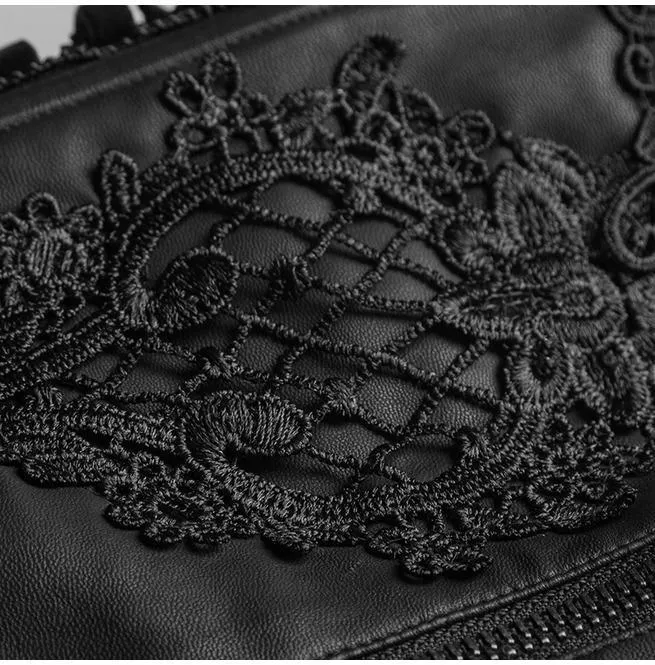 Frauen Gothic Lolita Lace Up Kunstleder Gürtel