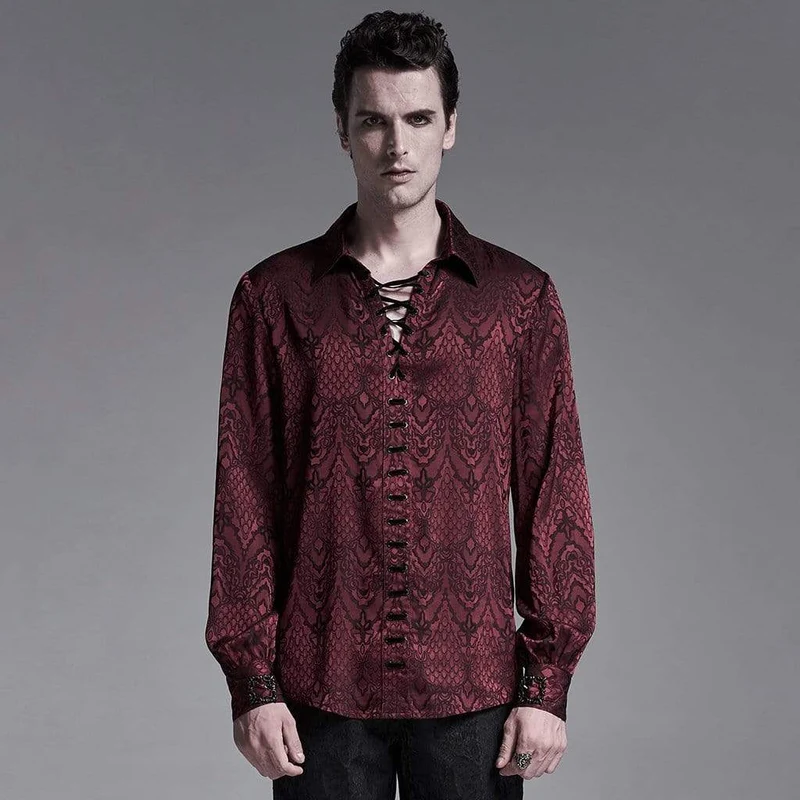 Herren Gothic Snakeskin Strappy Shirts