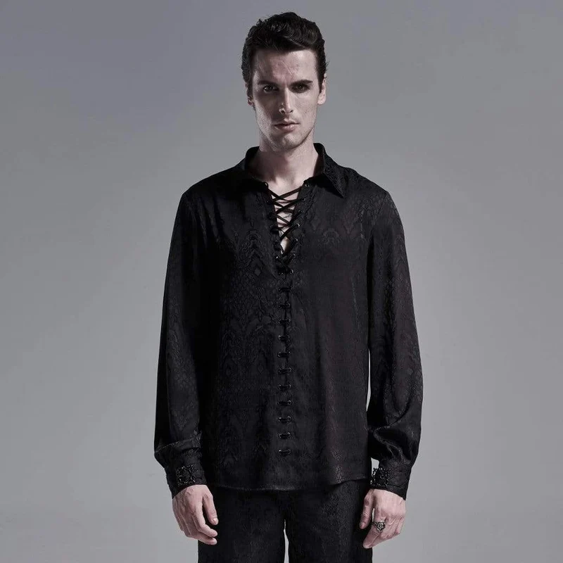 Herren Gothic Snakeskin Strappy Shirts