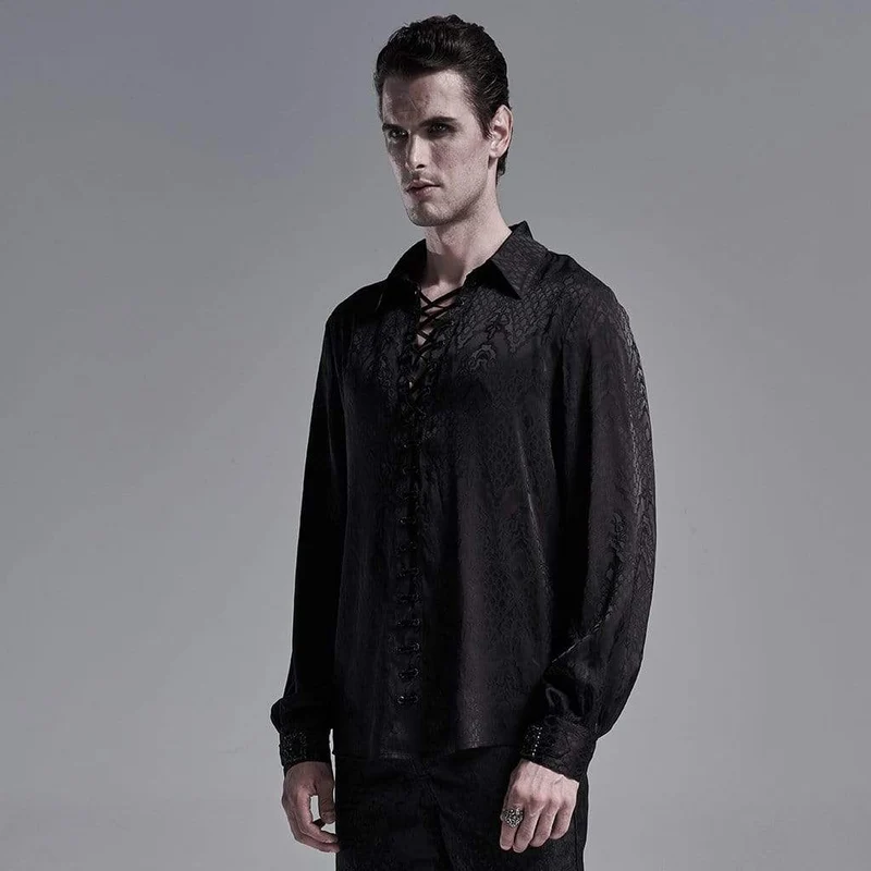 Herren Gothic Snakeskin Strappy Shirts