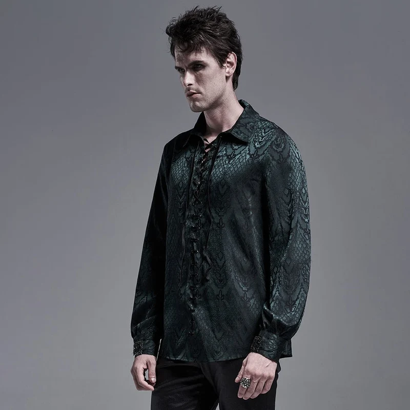 Herren Gothic Snakeskin Strappy Shirts