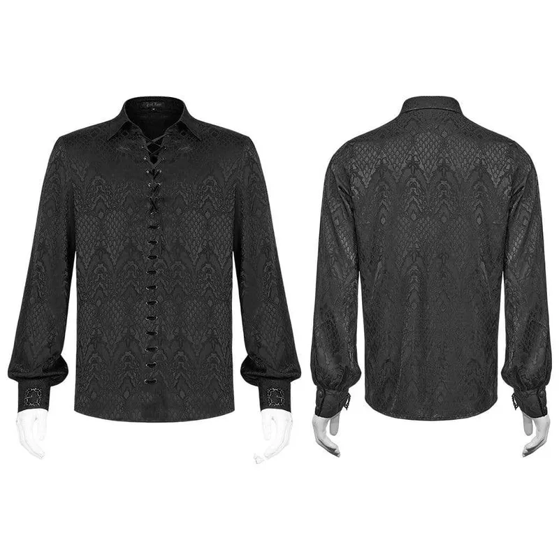 Herren Gothic Snakeskin Strappy Shirts