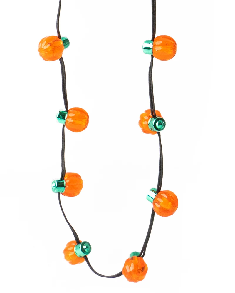 Blinkende Kürbis Halskette mit Flashing Pumpkins