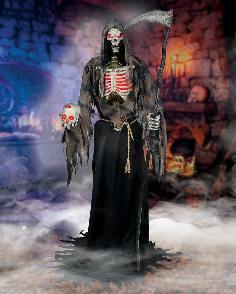 Furchteinflößender Sensenmann Halloween Animatronic 210cm