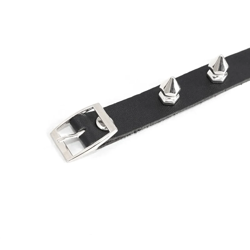 Frauen Punk Black Spike Nieten Halsband Halsband