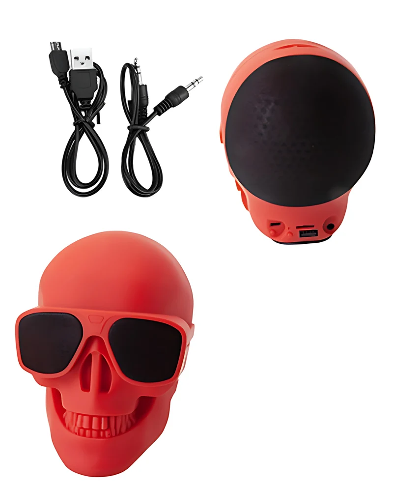 Roter Totenkopf Lautsprecher 13cm