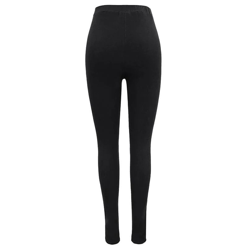 Damen Gothic Punk Skull Leggings
