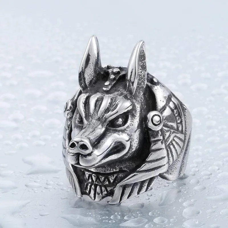 Herren Punk Anubite Ringe