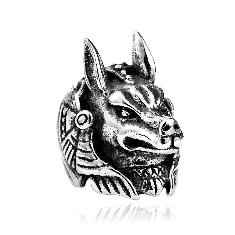 Herren Punk Anubite Ringe