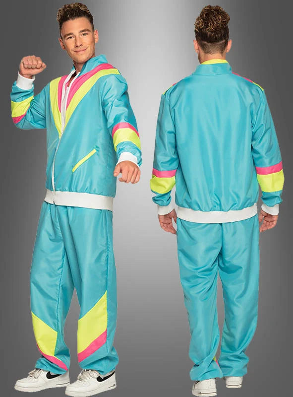80er Trainingsanzug blau