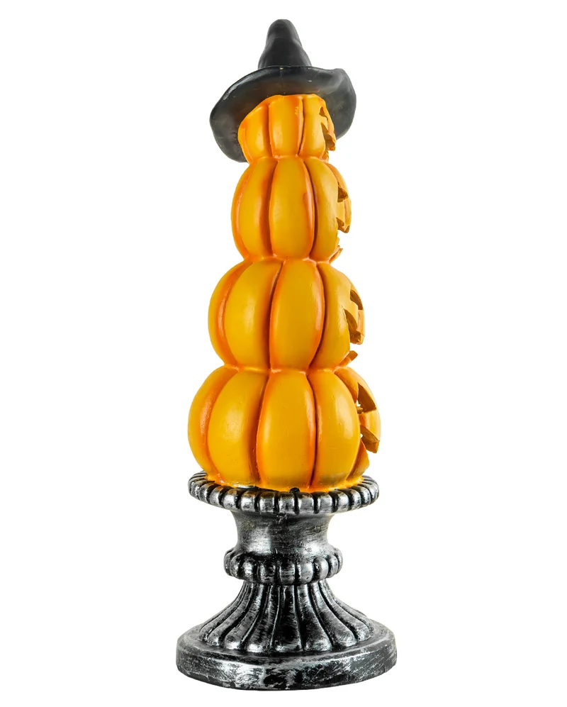 Leuchtender Jack O'Lantern Turm mit Säule & Hexenhut 28,5cm