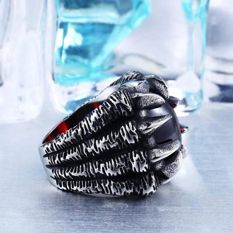 Herren Punk Dragon Claw Perlenringe