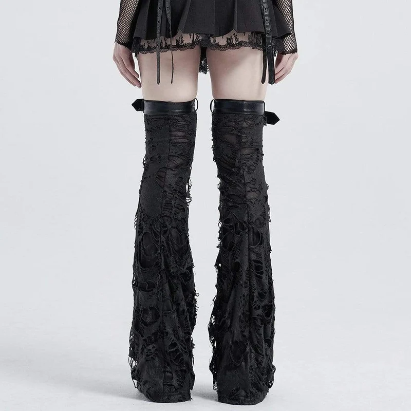 Frauen Gothic Ripped Strappy Beinlinge