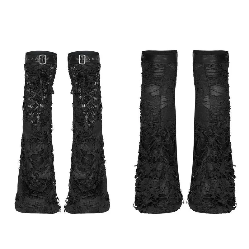Frauen Gothic Ripped Strappy Beinlinge