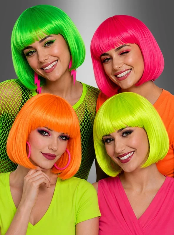 Farbenfrohe Foxy Neon Bobfrisur
