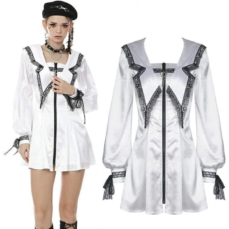 Damen-Hemdkleider mit JK-Revers, Abschlusskleid