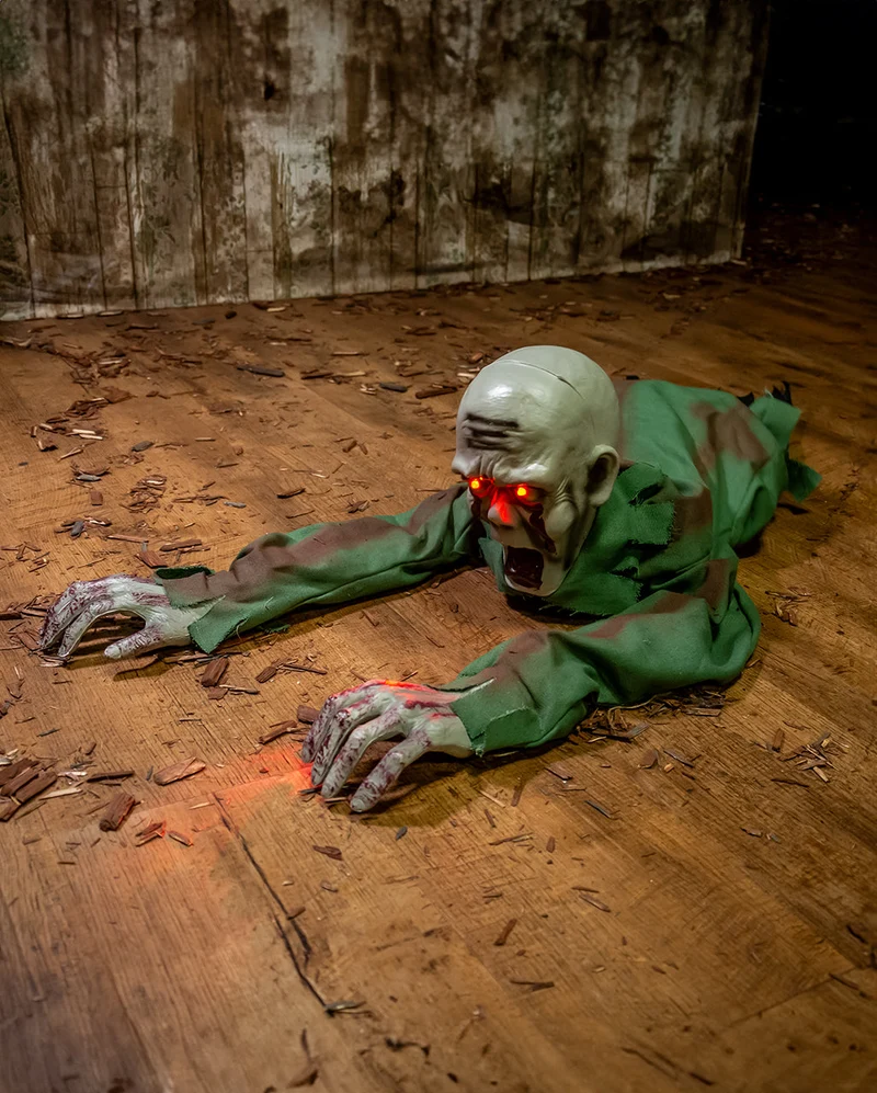 Animatronic krabbelnder Zombie mit Licht & Sound