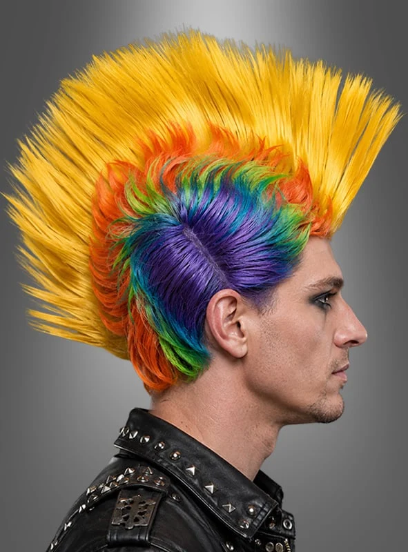 Bunte Punk Perücke Irokese