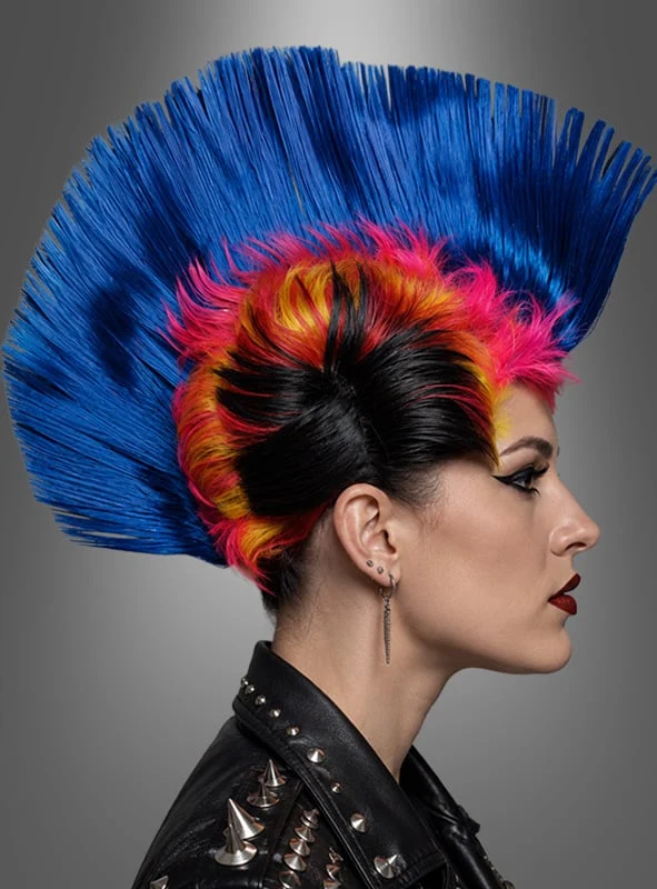 Bunte Punk Perücke Irokese