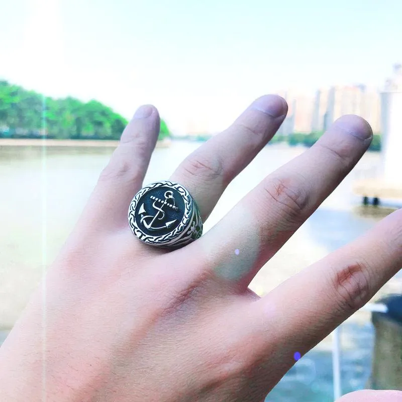 Punk Boat Anchor Rings für Herren