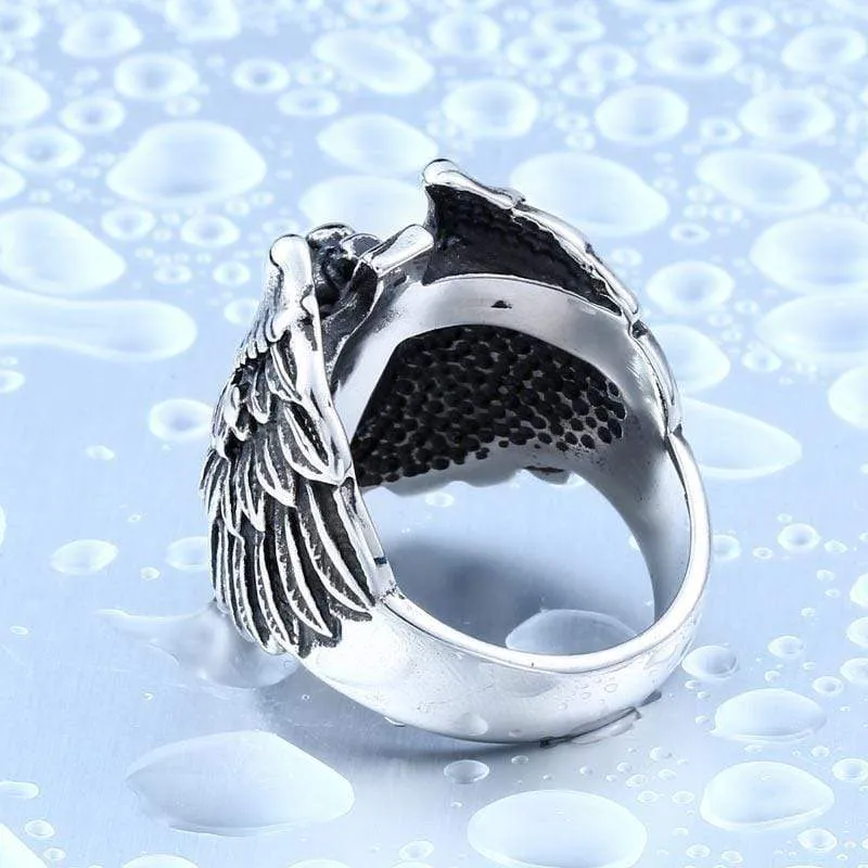 Punk Feather Cross Rings für Herren
