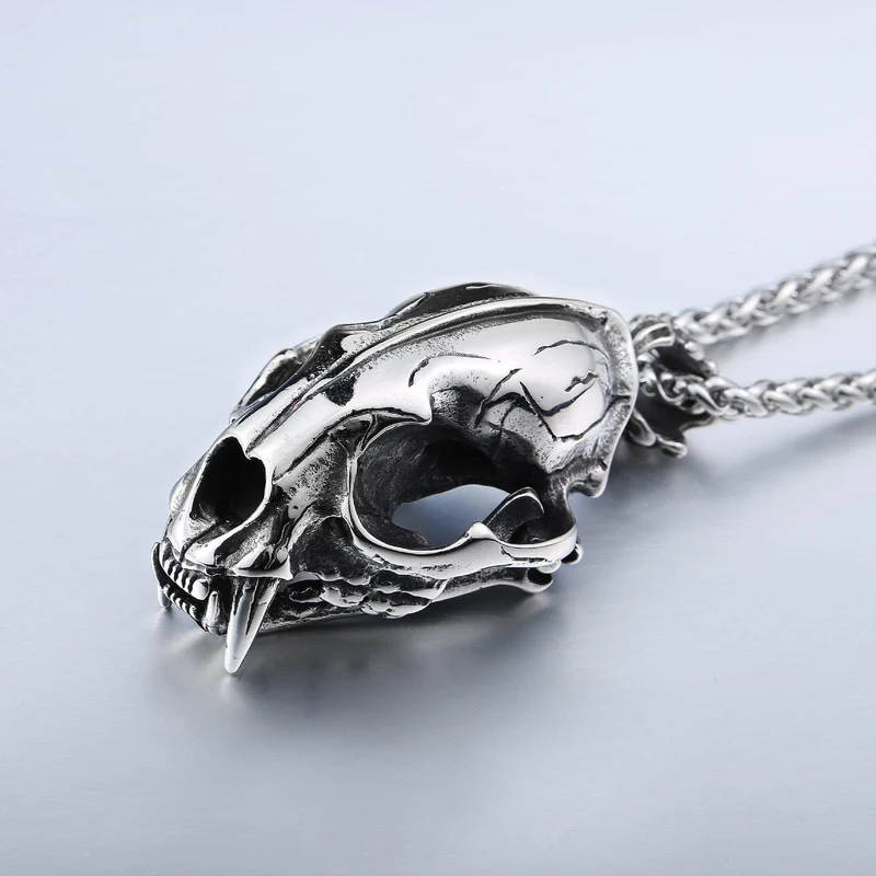 Herren Punk Ice Age Smilodon Halsketten