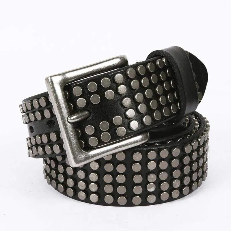 Herren Gothic Five Rows Of Rivets Gürtel