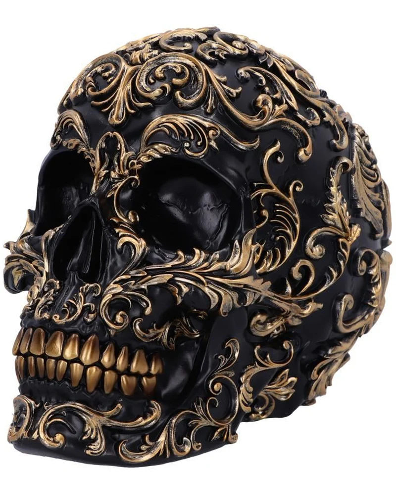 Renaissance Black & Gold Totenkopf 19cm