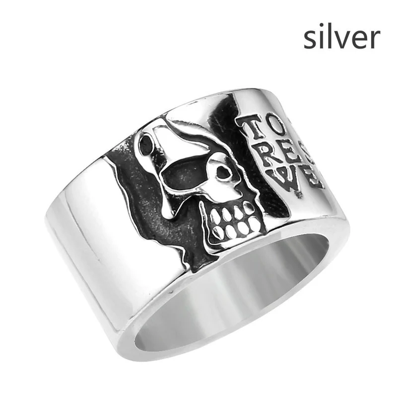 Herren Punk Skull Rings