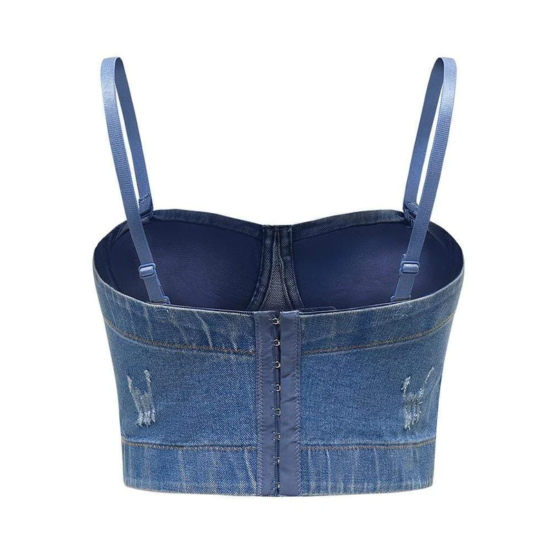 Frauen Grunge Denim Bustiers
