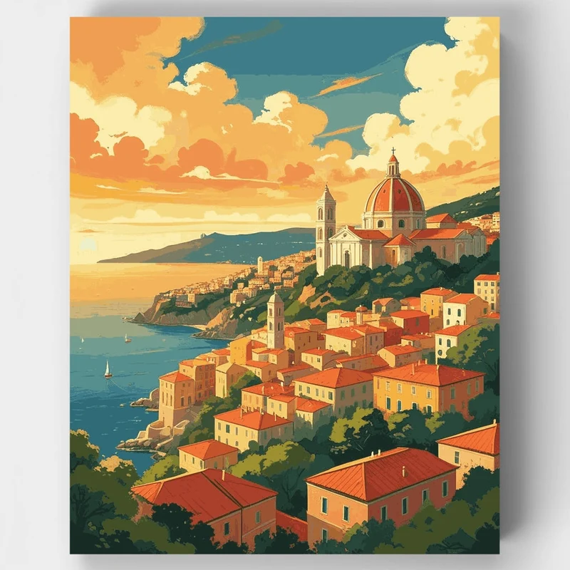 Lisbon, Portugal - Paint by Numbers Kit