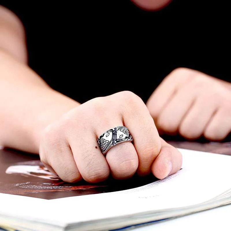 Herren Punk Fische Ringe