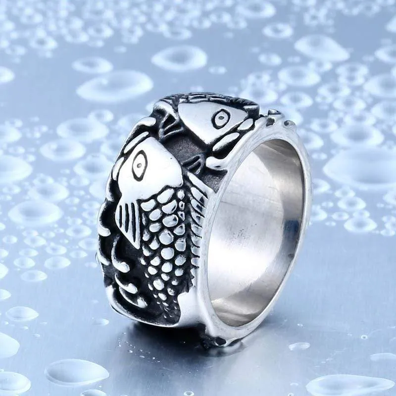Herren Punk Fische Ringe