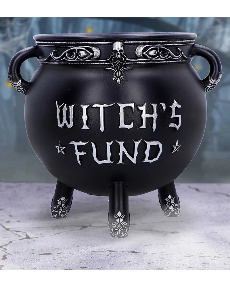 Hexenkessel Spardose "Witches Fund" 16,5cm