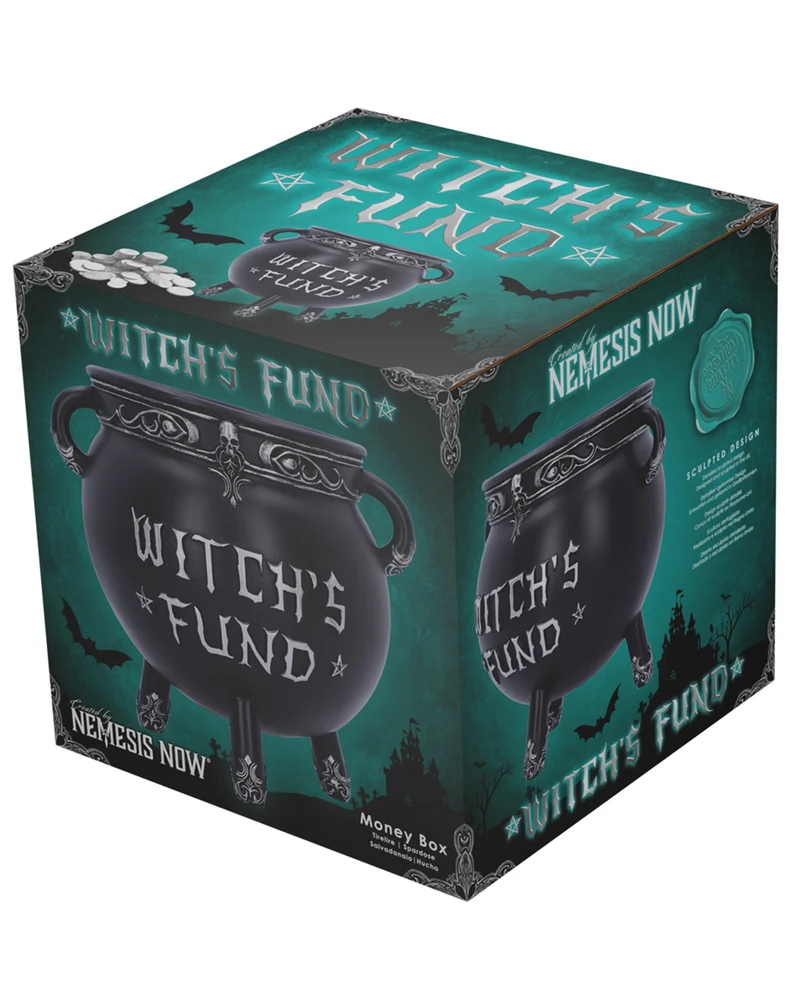 Hexenkessel Spardose "Witches Fund" 16,5cm