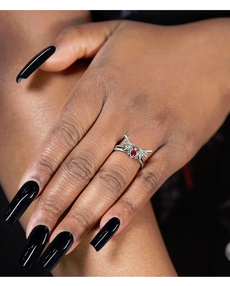 KILLSTAR Vamp Bat Ring Rot