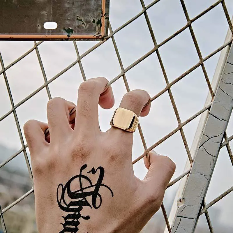 Punk Pure Color Ringe für Herren