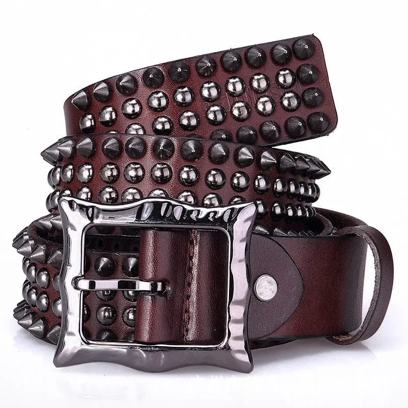 Herren Gothic Ripped Crack Gürtel mit Nieten