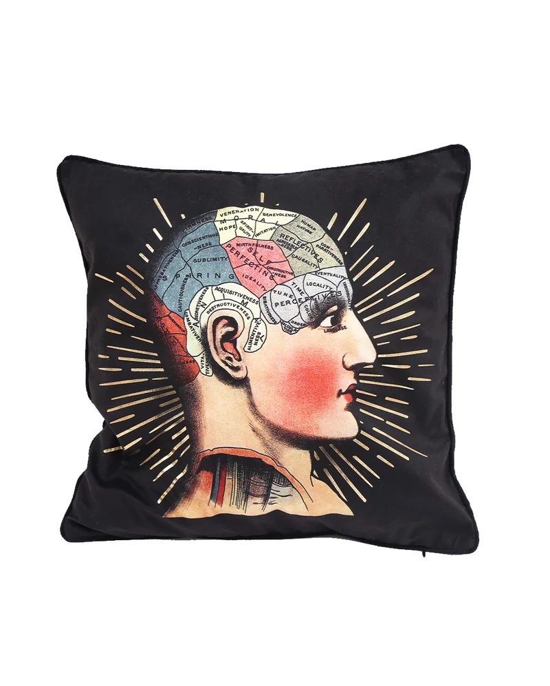 Phrenology Kopf Dekokissen 40x40cm