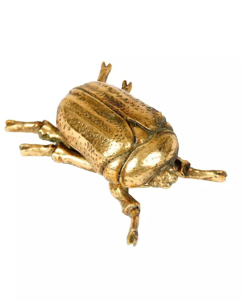 Goldfarbener Skarabäus Käfer Wandkunst 23 cm