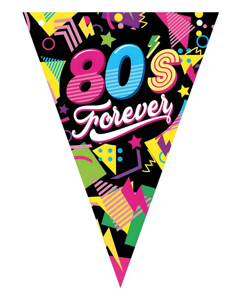 80's Forever Wimpelgirlande 3m