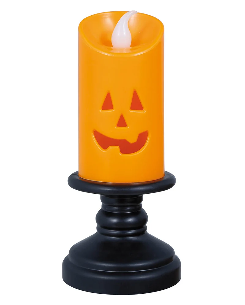 Kürbis Kerze mit LED 12,5cm