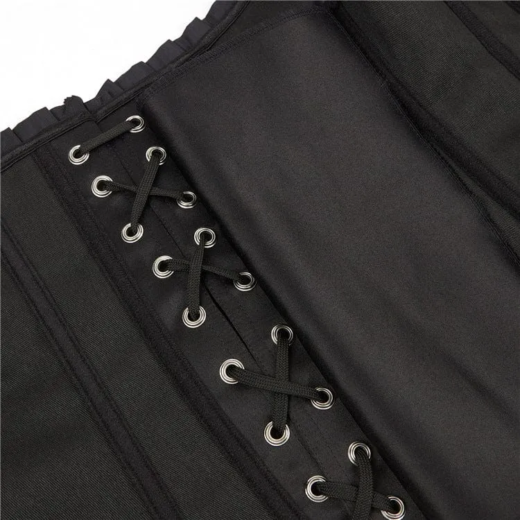 Frauen Vintage Lace Mesh Sleeve Overbust Korsetts