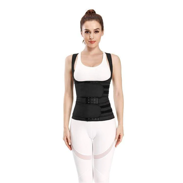 Frauen Doppelhaken und Schleife Tank Underbust Korsetts Haken