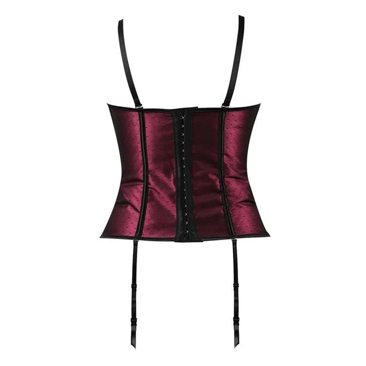 Frauen Vintage Mesh Point Überbrust Korsetts