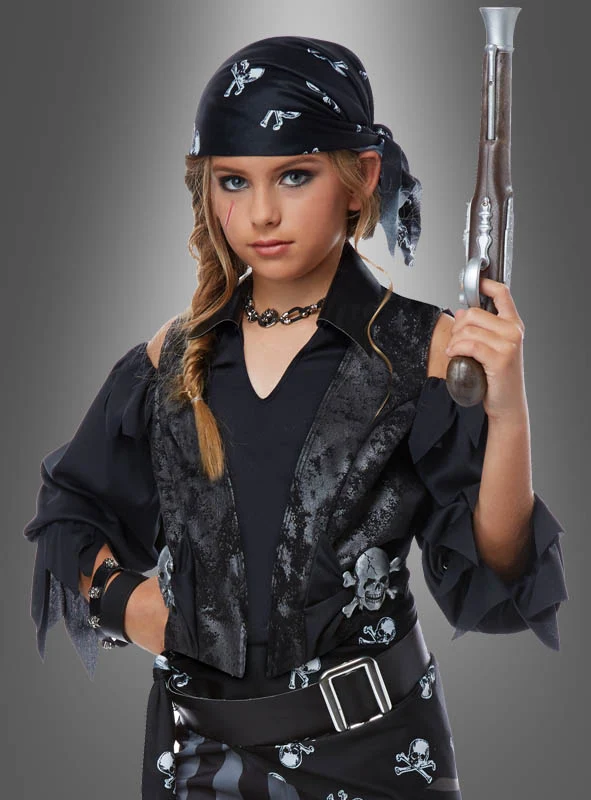 Totenkopf Piratin Kinder Verkleidung
