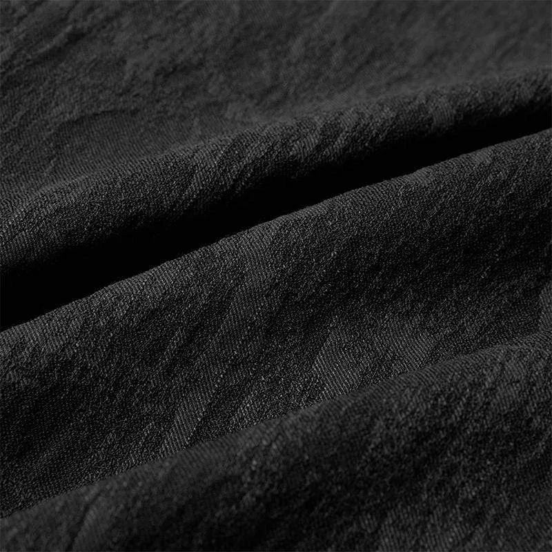 Herren Punk Elastic Jacquard Langarmhemden
