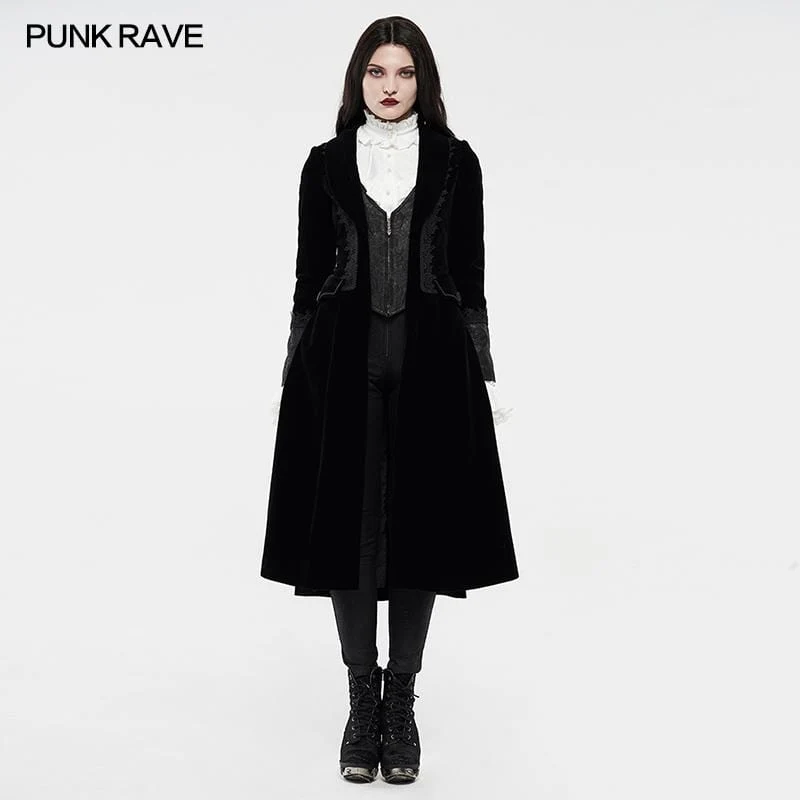 Damen Gothic Jacquard Slim Fitted Coats